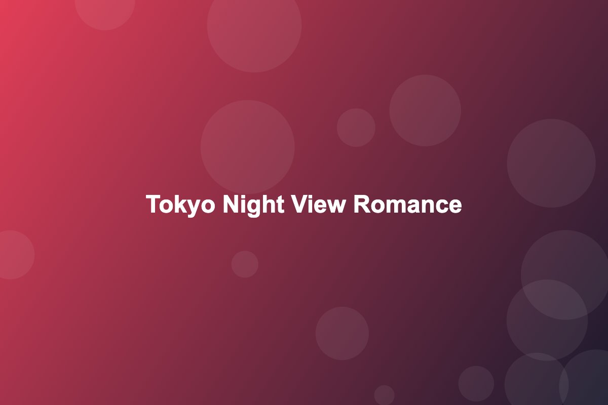 Romantic Tokyo cityscape at night with Tokyo Tower