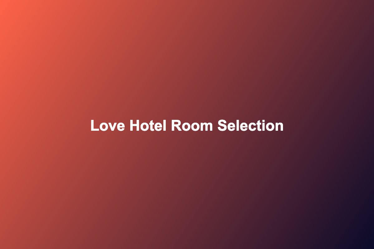 Japanese love hotel exterior with room selection panel at night