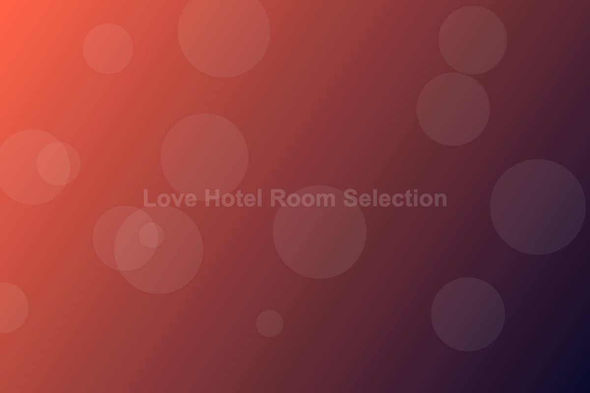 Japanese love hotel exterior with room selection panel at night