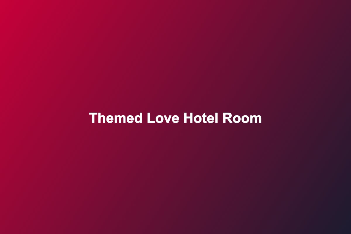 Luxury themed hotel room with red ambient lighting