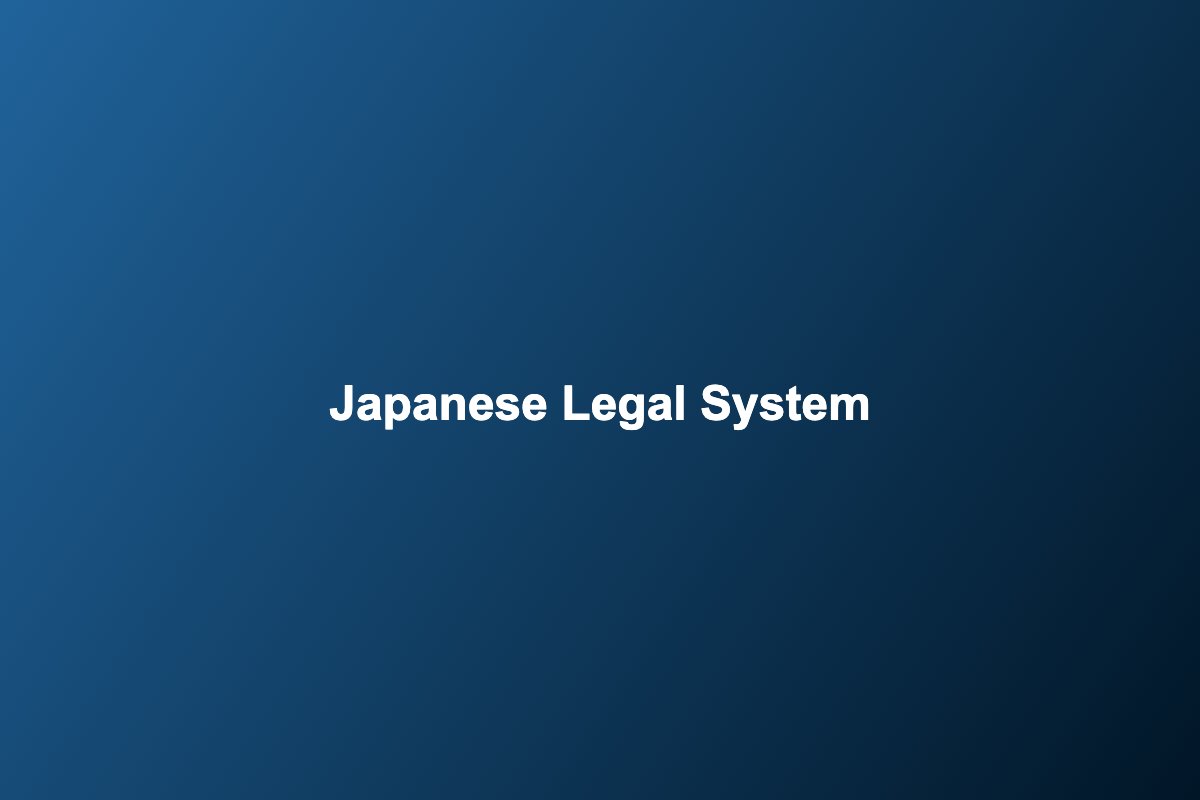 Japanese courthouse with scales of justice and cherry blossoms