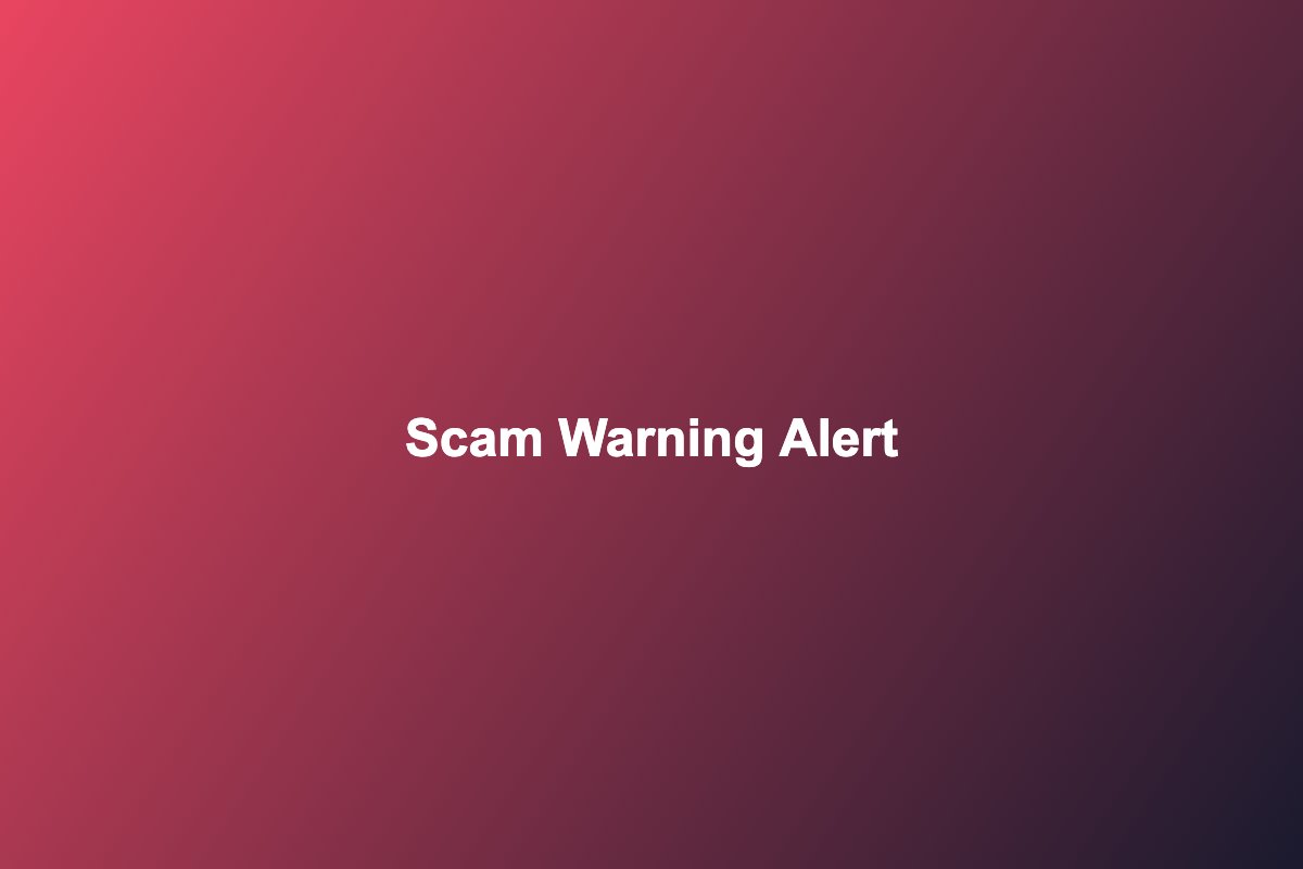 Smartphone showing security alert warning about scam