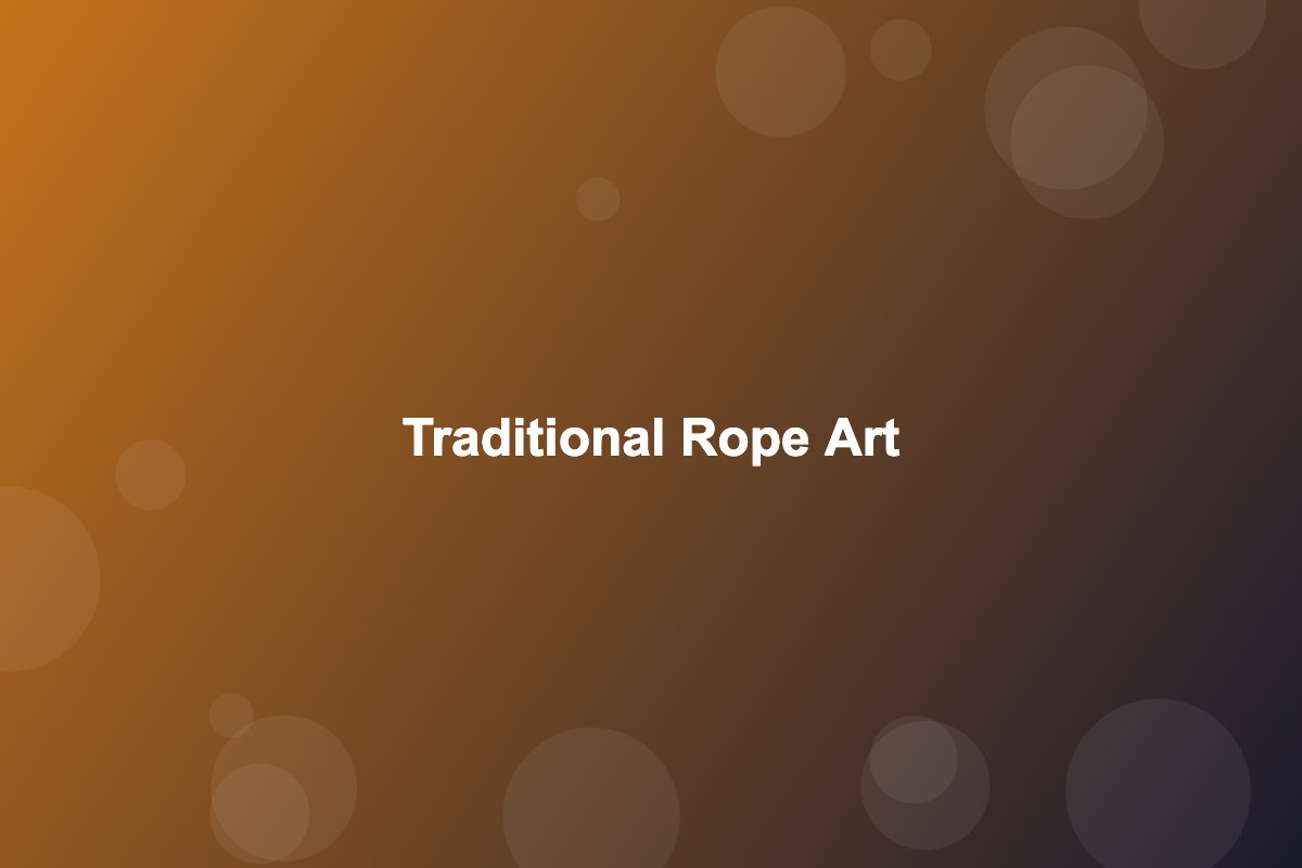 Artistic rope pattern detail in traditional shibari style